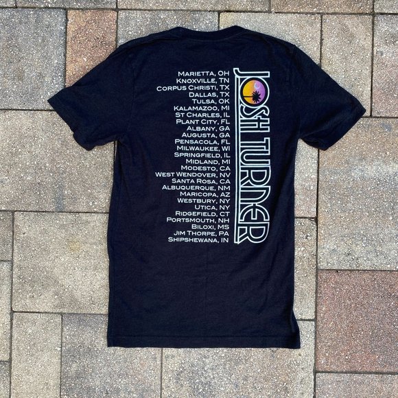 JOSH TURNER Country Music World Tour Black T Shirt With Dates Size Small - Picture 7 of 8